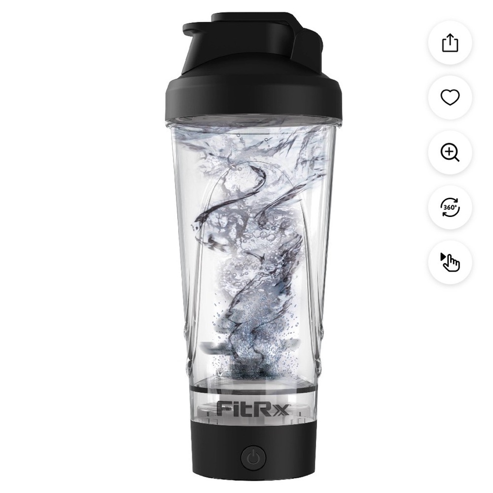FITRx Black Electric Shaker Bottle